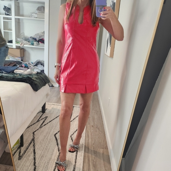 Siempre x Anthropologie Sleeveless Faux Leather Mini Dress - Picture 5 of 9